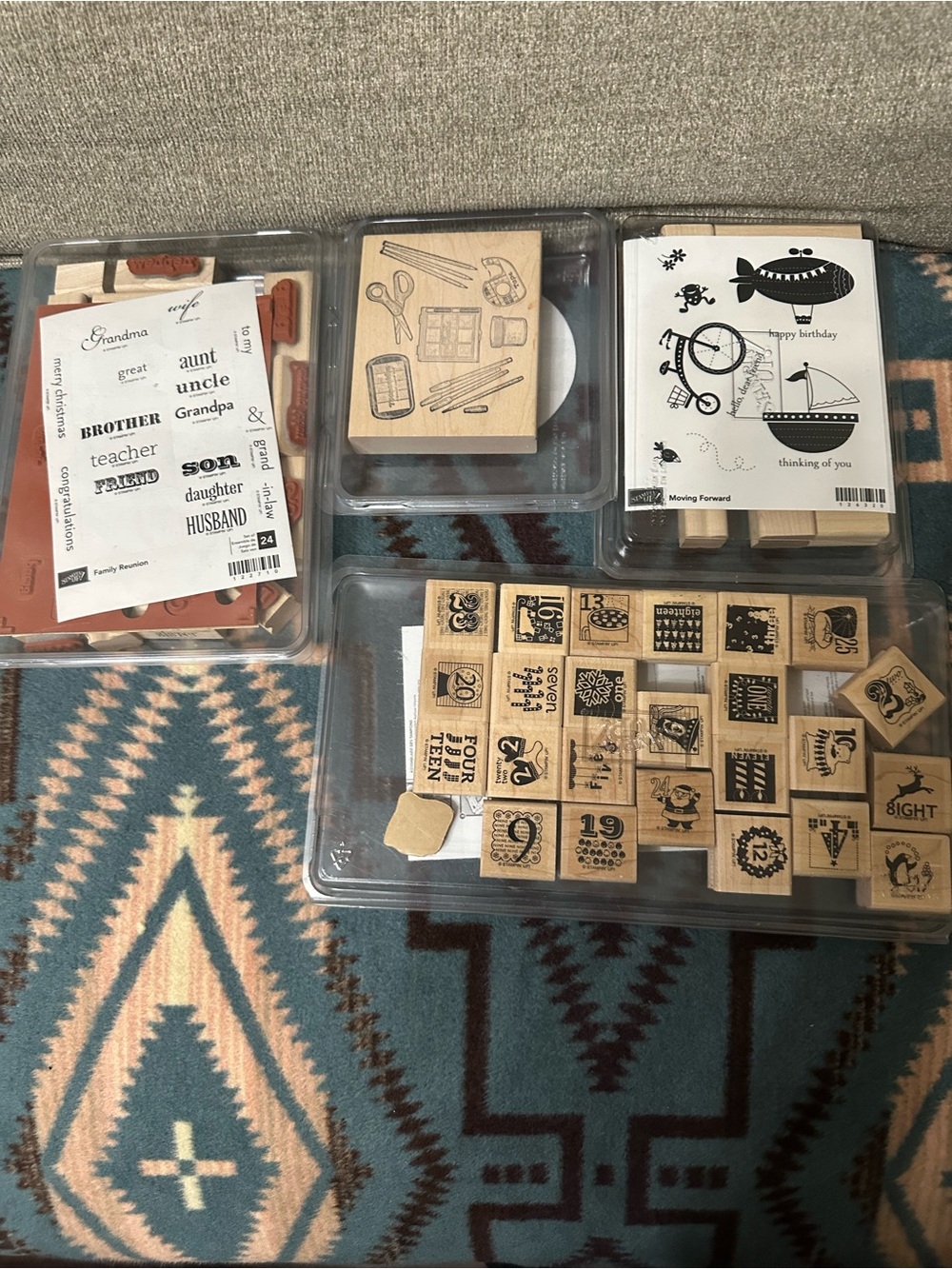Wooden Craft Stamp Set - Natural Brown